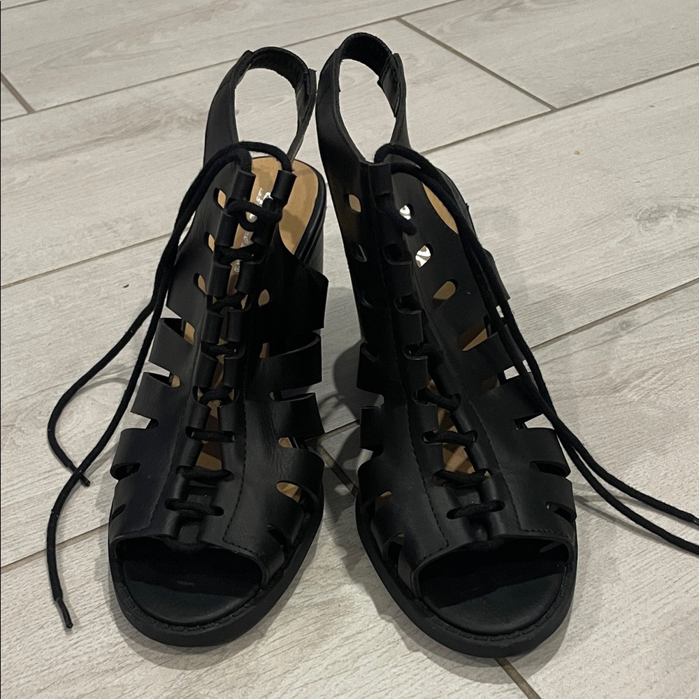 Soda Black Lace-Up Women's Boots